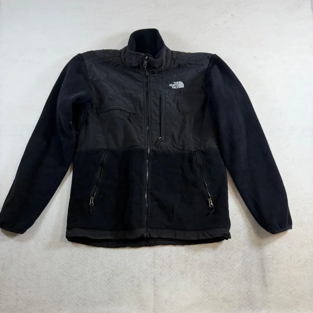 The North Face Denali Fleece Jacket Mens Medium Black Full Zip Outdoor Coat 8236